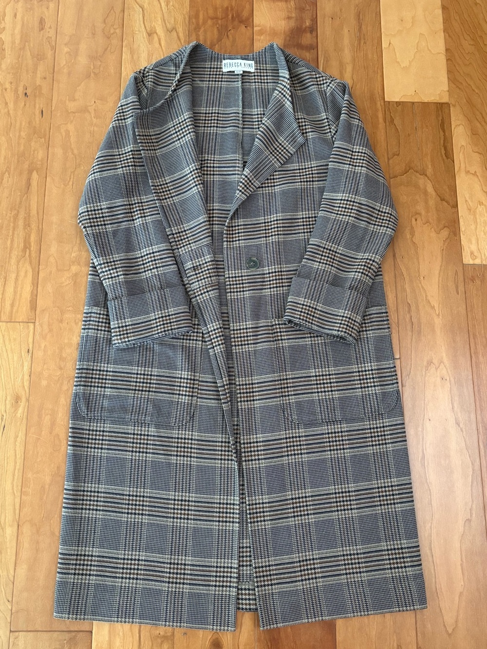 Rebecca King Kensington Plaid Coat S - Picture 3 of 8